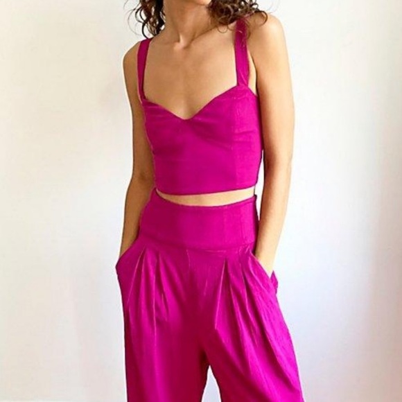 Free People Larissa set in fuchsia Size 0 - Picture 1 of 6